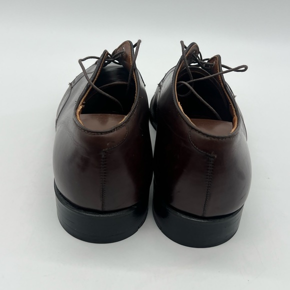 Brooks Brothers Mens 12 D Dark Brown Leather Oxford Cap Toe Dress Shoes 00063. - Picture 6 of 14